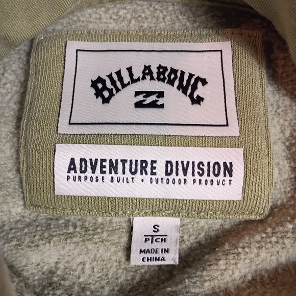 Billabong Men’s Green Long Sleeve Pullover Hoodie Jacket – Size Small - Picture 3 of 4